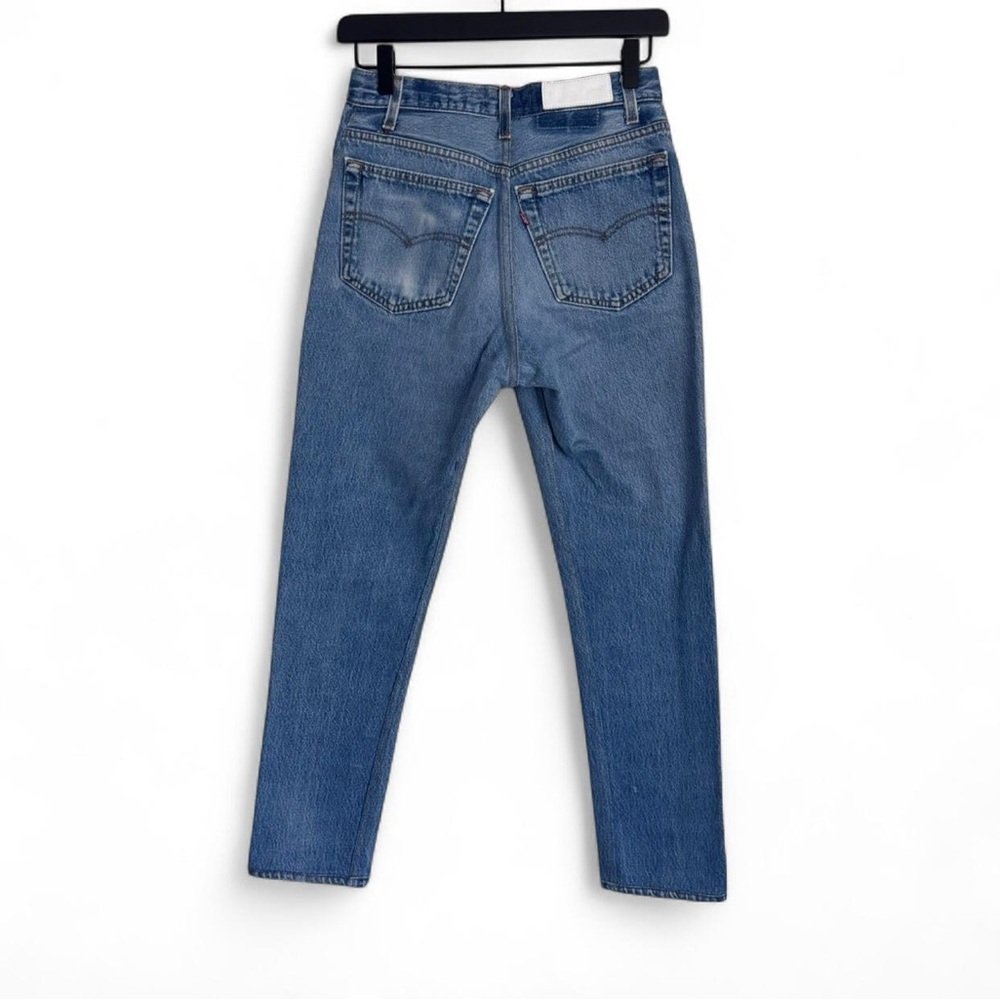 Re/Done Blue Straight Jeans - Picture 2 of 8